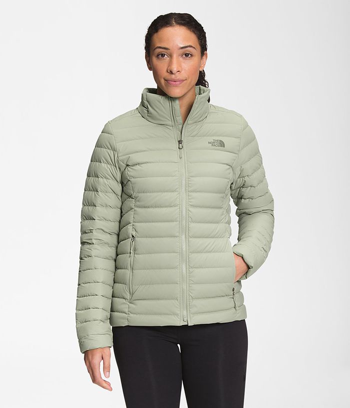 The North Face Womens Puffer Jacket Stretch 928GLDEJZ - Green